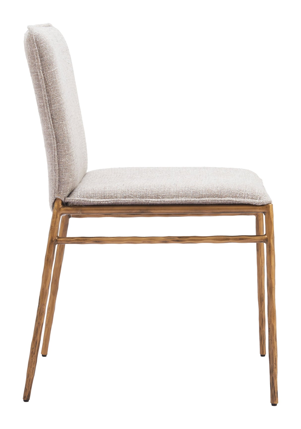 Nordvest Beige & Gold Dining Chair by Zuomod at Eve Furniture