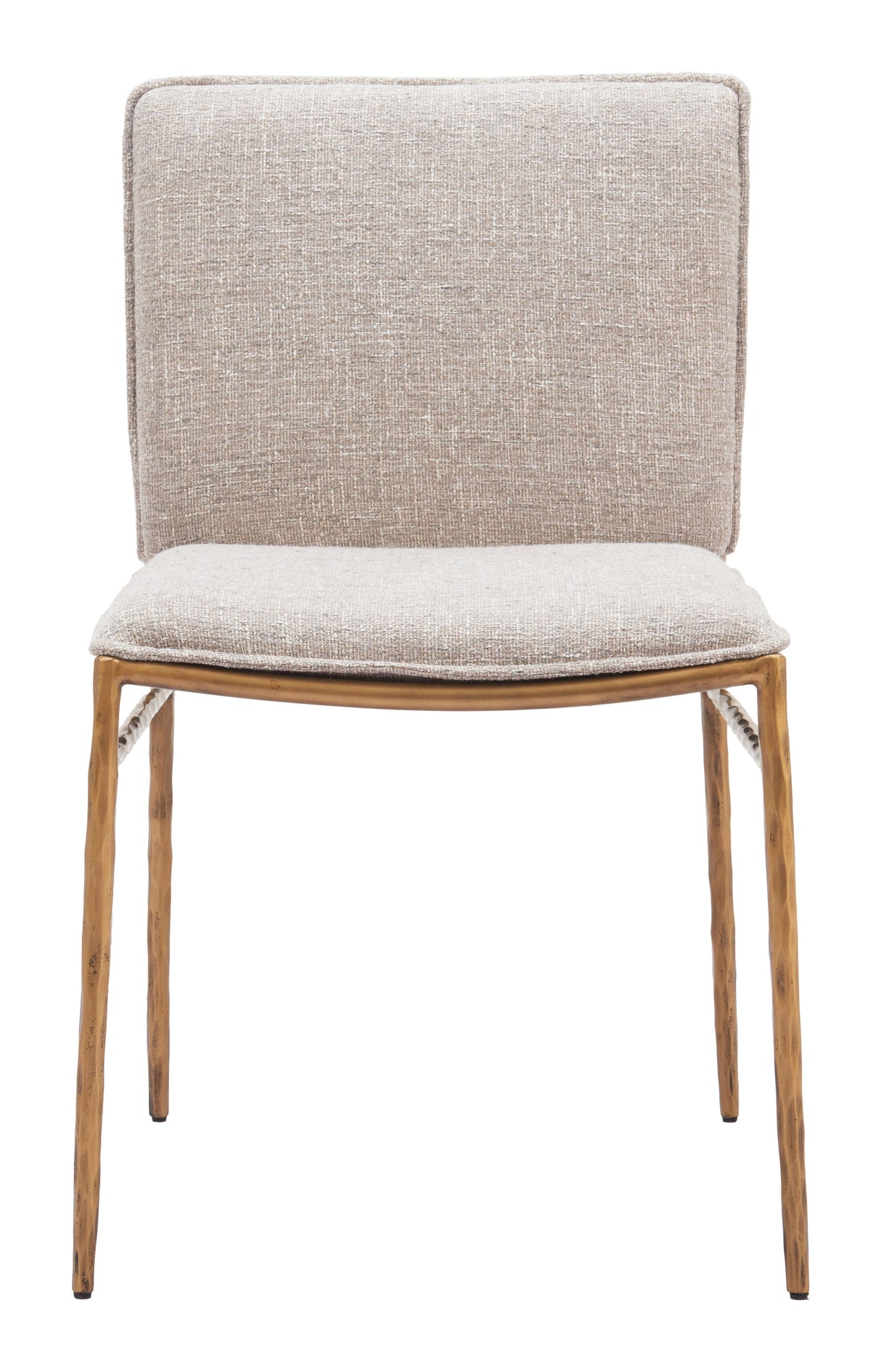 Nordvest Beige & Gold Dining Chair by Zuomod at Eve Furniture