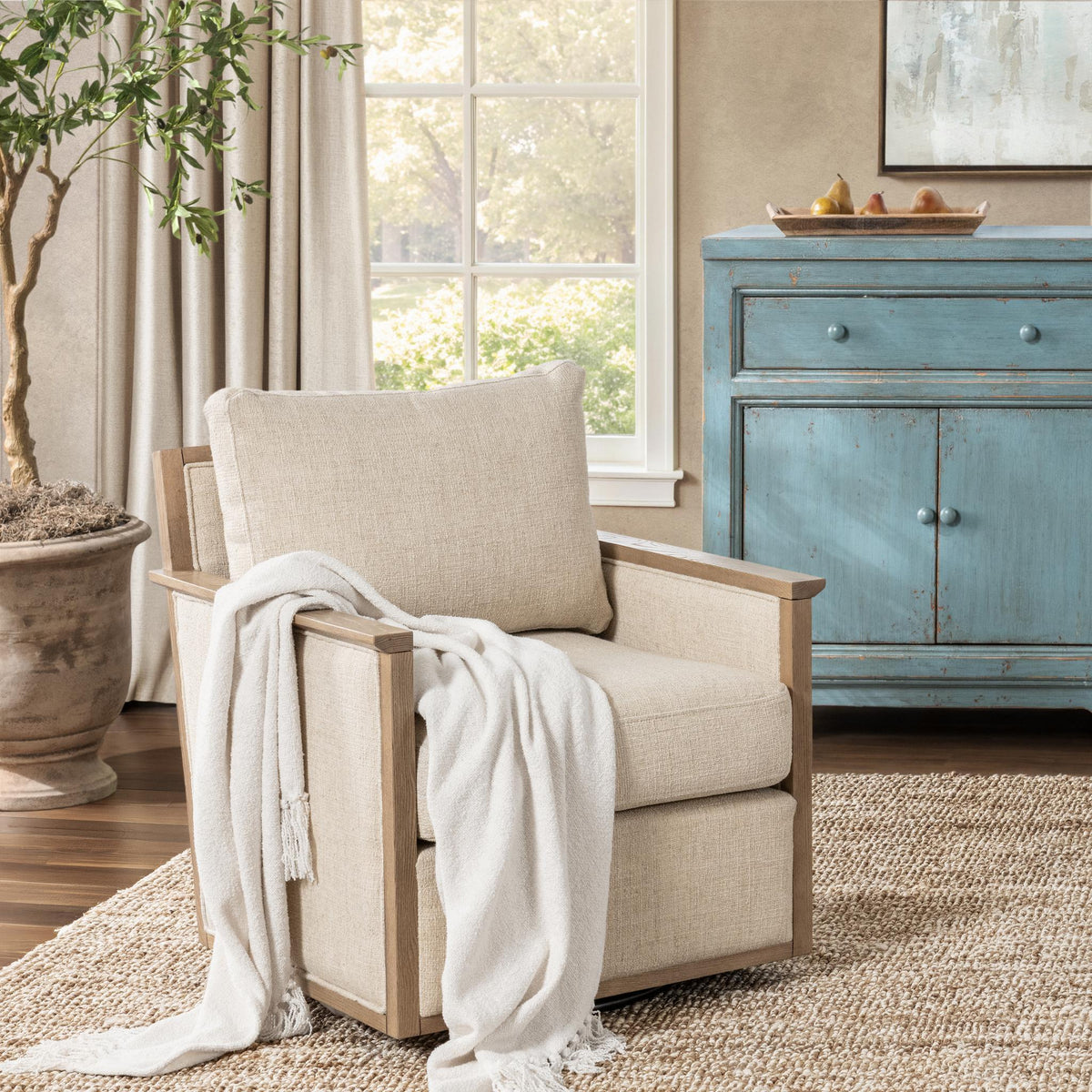 Norman Swivel Chair by Classic Home at Eve Furniture