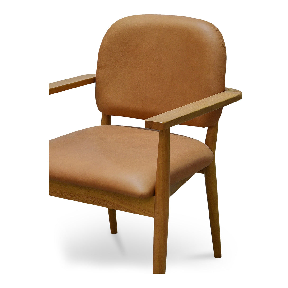 Norrie Brown Leather Dining Chair by Moe's Home at Eve Furniture
