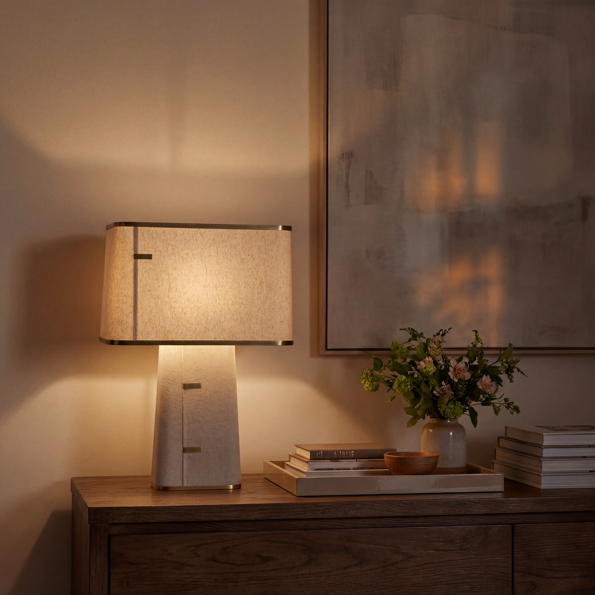 Norte Linen Table Lamp by Co.House Designs at Eve Furniture