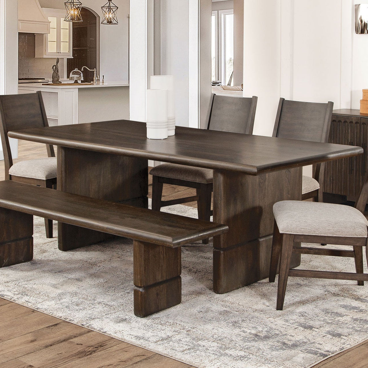 Norvell Dark Espresso Dining Room Set - Eve Furniture
