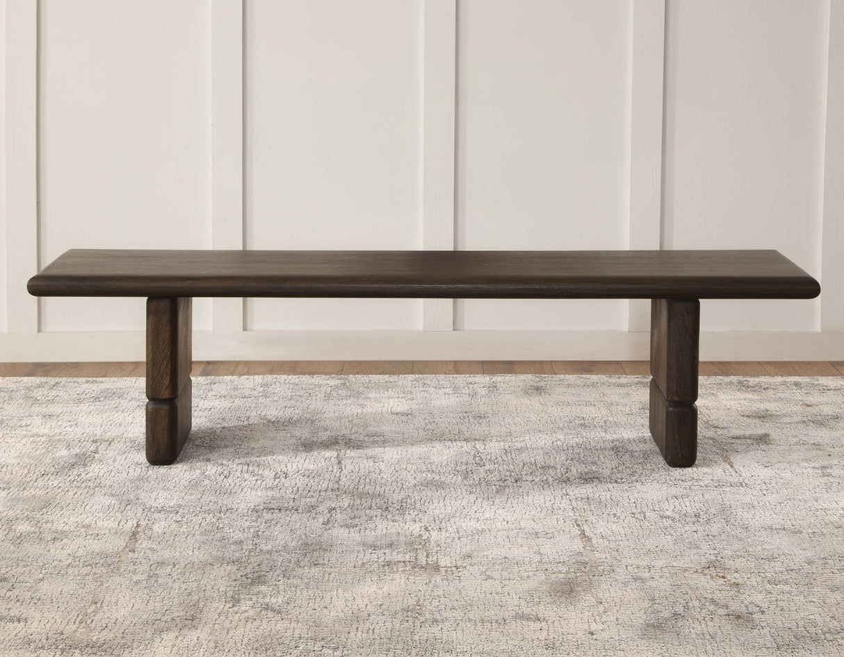 Norvell Dark Espresso Solid Wood Bench by Steve Silver at Eve Furniture