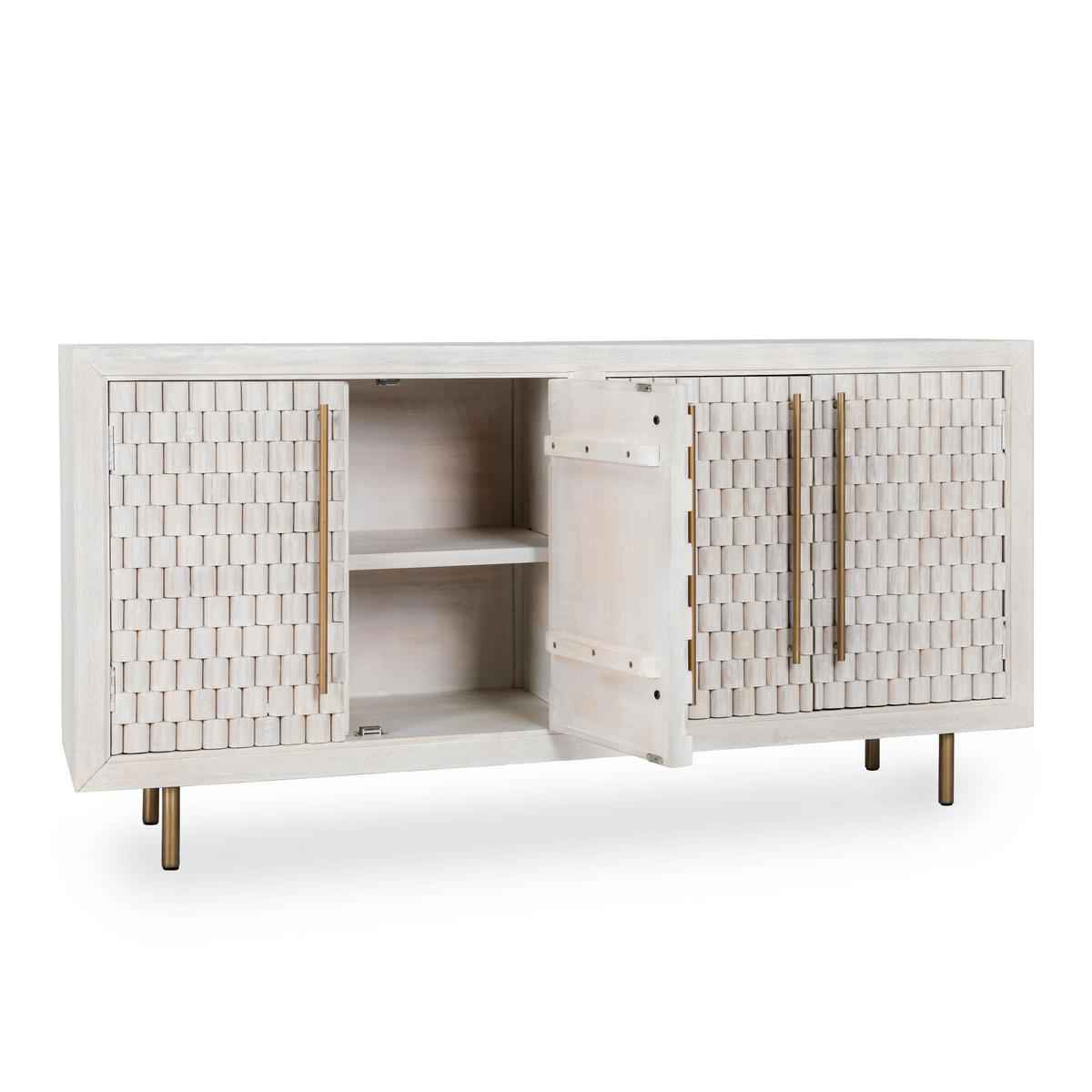 Norwood 4 Door Buffet - Coastal White by Classic Home at Eve Furniture
