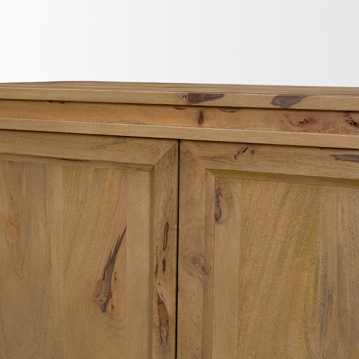 Notts Brown Wood 2-Door Accent Cabinet by Mercana at Eve Furniture