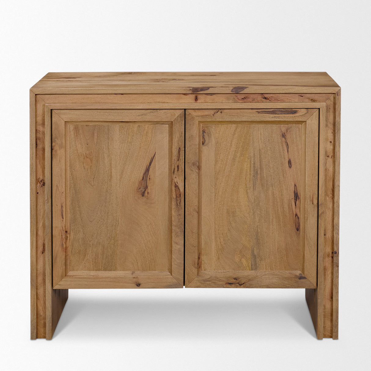 Notts Brown Wood 2-Door Accent Cabinet by Mercana at Eve Furniture