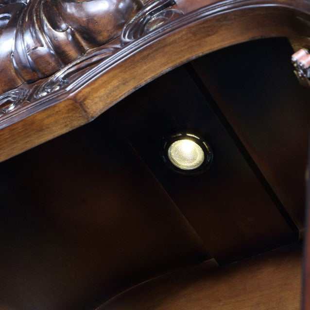 Nouvelle Brown Cherry Hutch & Buffet by Furniture of America at Eve Furniture