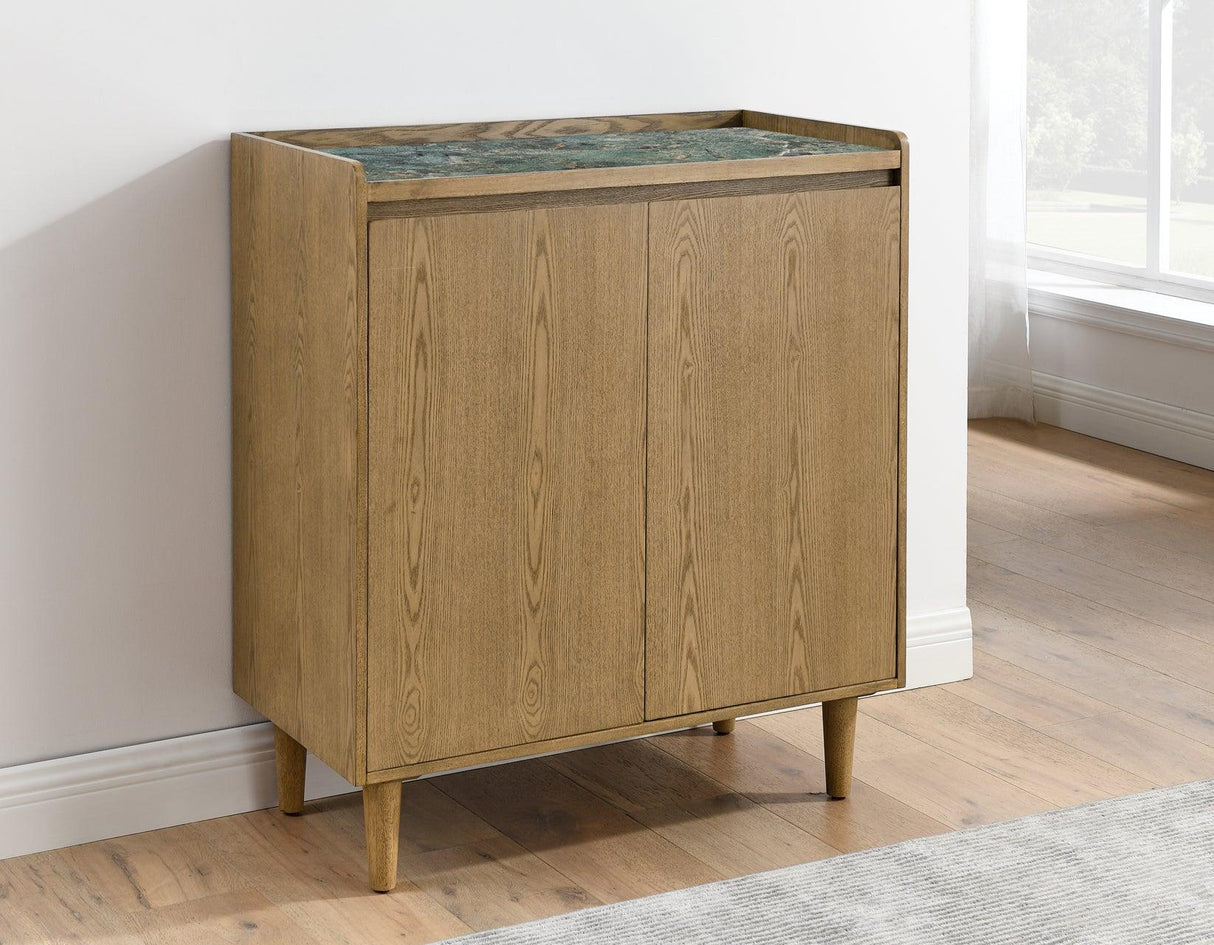 Novato Light Chestnut Sintered Stone Cabinet by Steve Silver at Eve Furniture