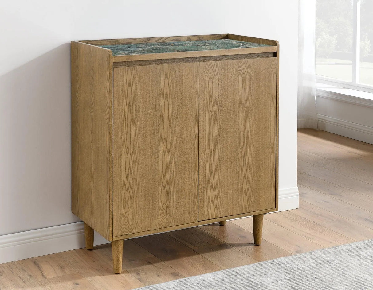 Novato Light Chestnut Sintered Stone Cabinet by Steve Silver at Eve Furniture