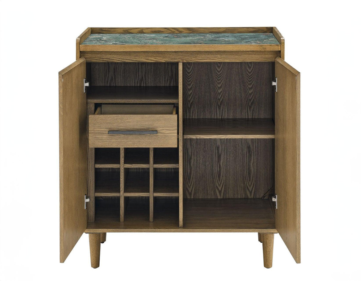 Novato Light Chestnut Sintered Stone Cabinet by Steve Silver at Eve Furniture
