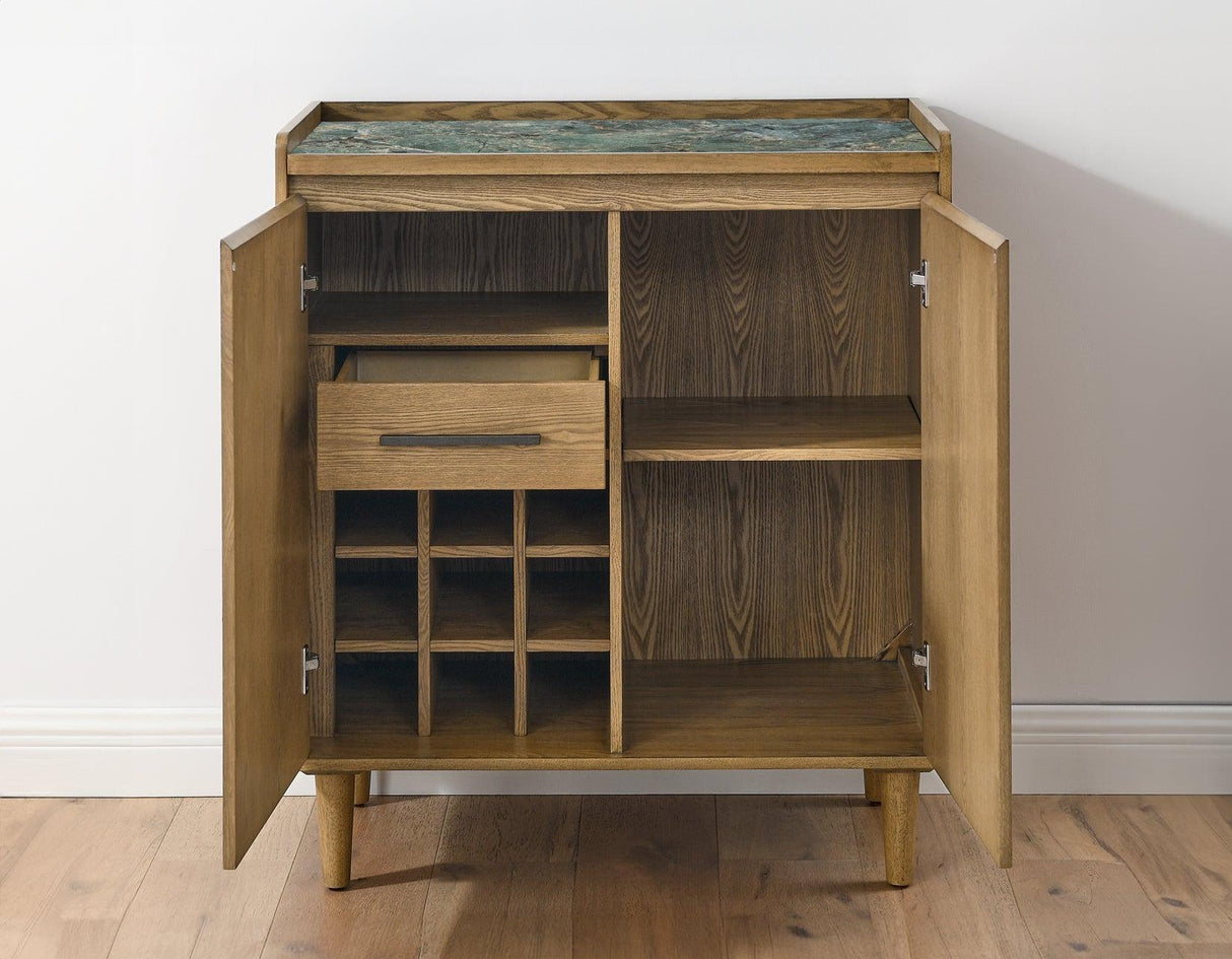 Novato Light Chestnut Sintered Stone Cabinet by Steve Silver at Eve Furniture