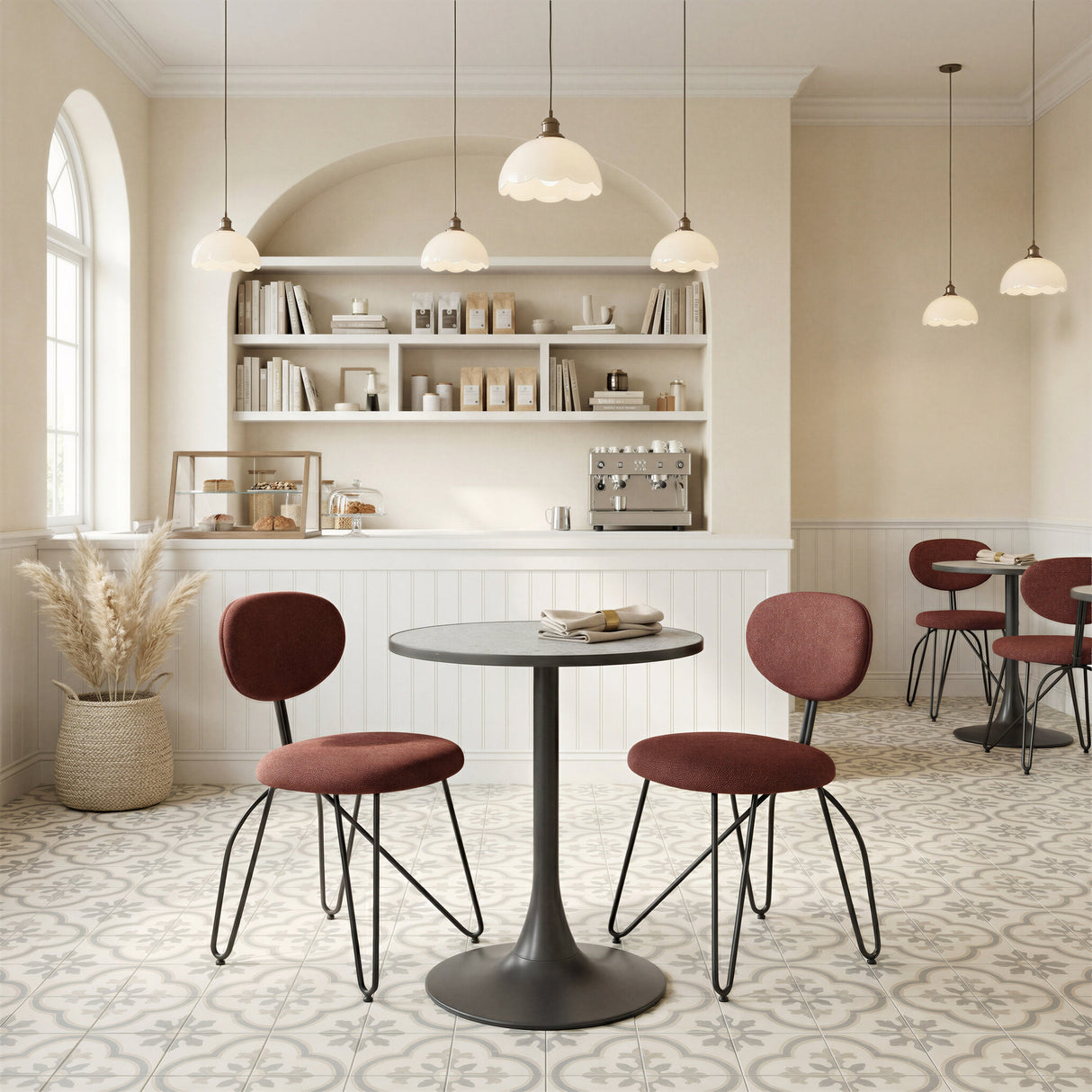 Novi Maroon Brown Dining Chair (Set of 2) by Zuomod at Eve Furniture