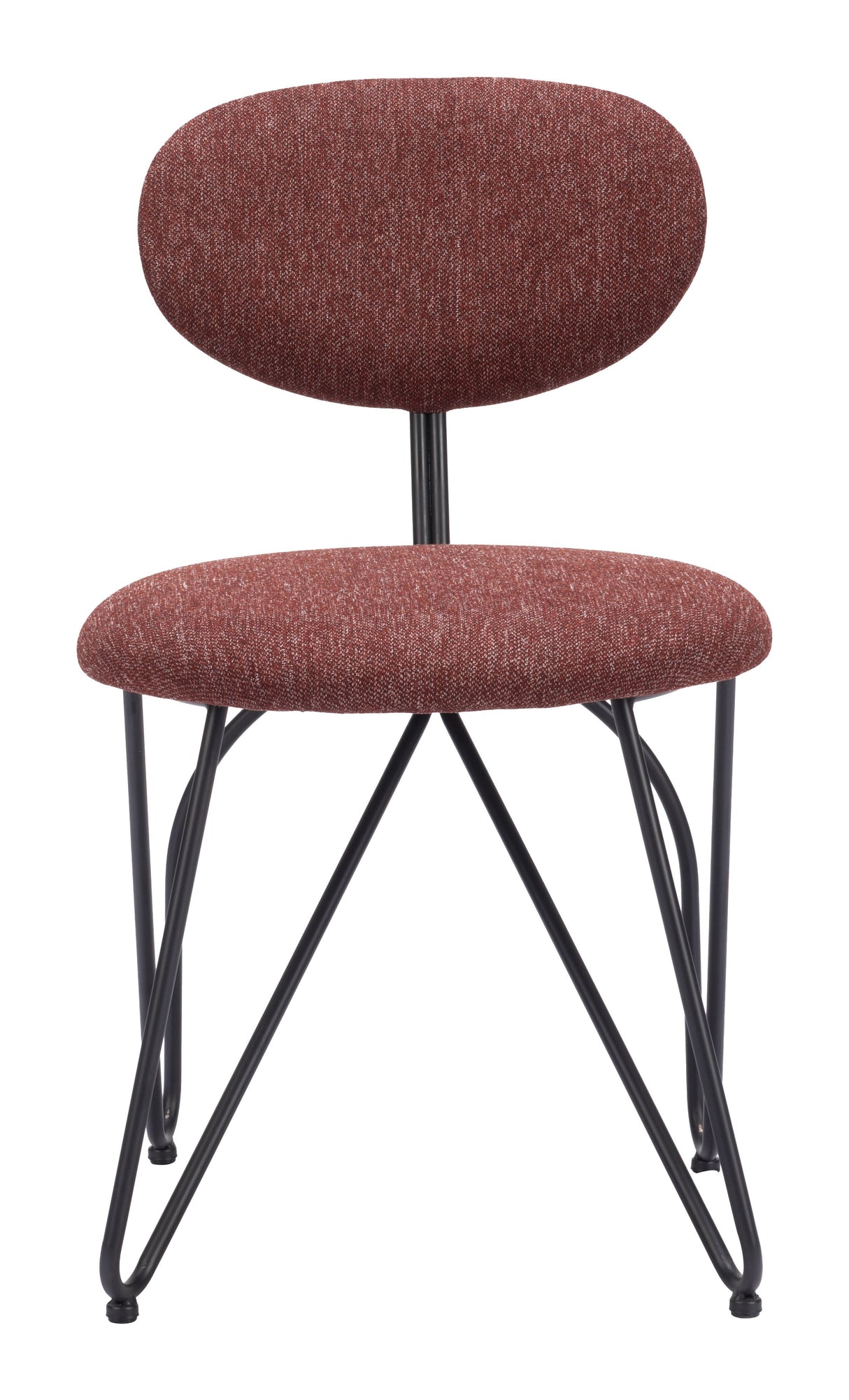 Novi Maroon Brown Dining Chair (Set of 2) by Zuomod at Eve Furniture