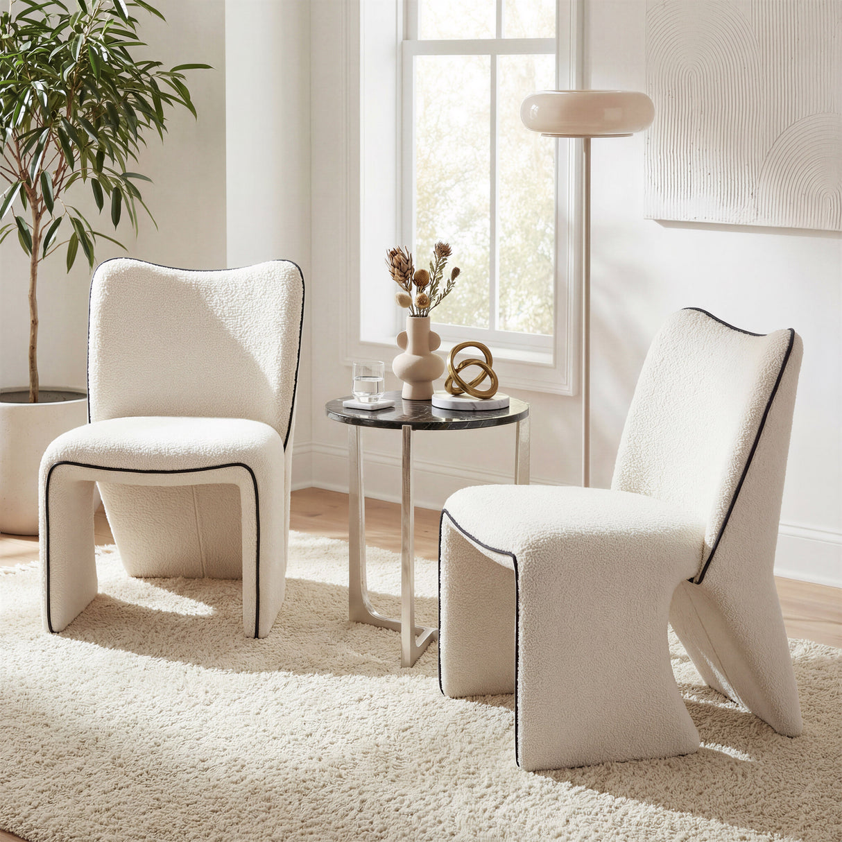 Novo Ivory Accent Chair by Zuomod at Eve Furniture