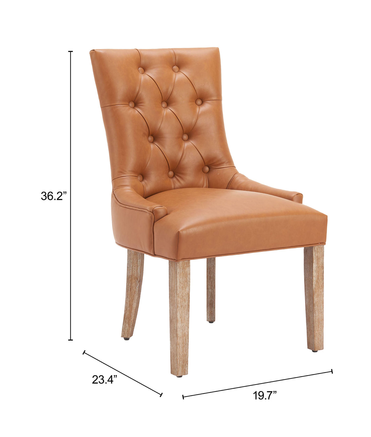 Nuby Brown Dining Chair by Zuomod at Eve Furniture