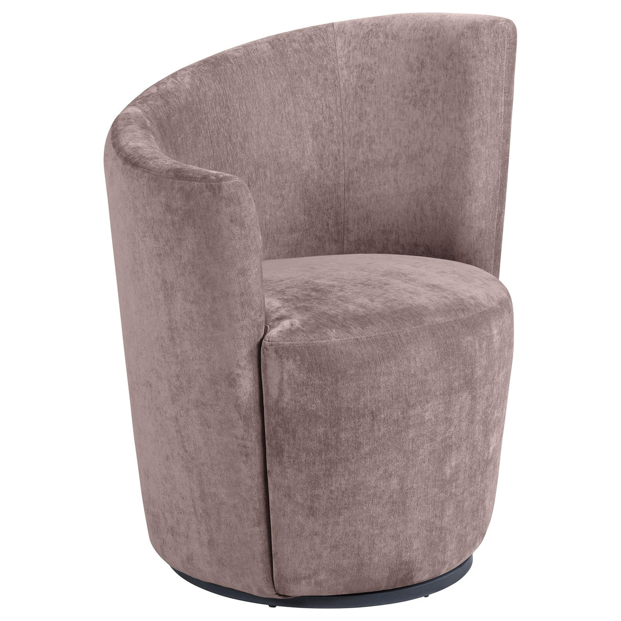 Nueva Blush Upholstered Swivel Chair Curved Backrest by Coaster at Eve Furniture