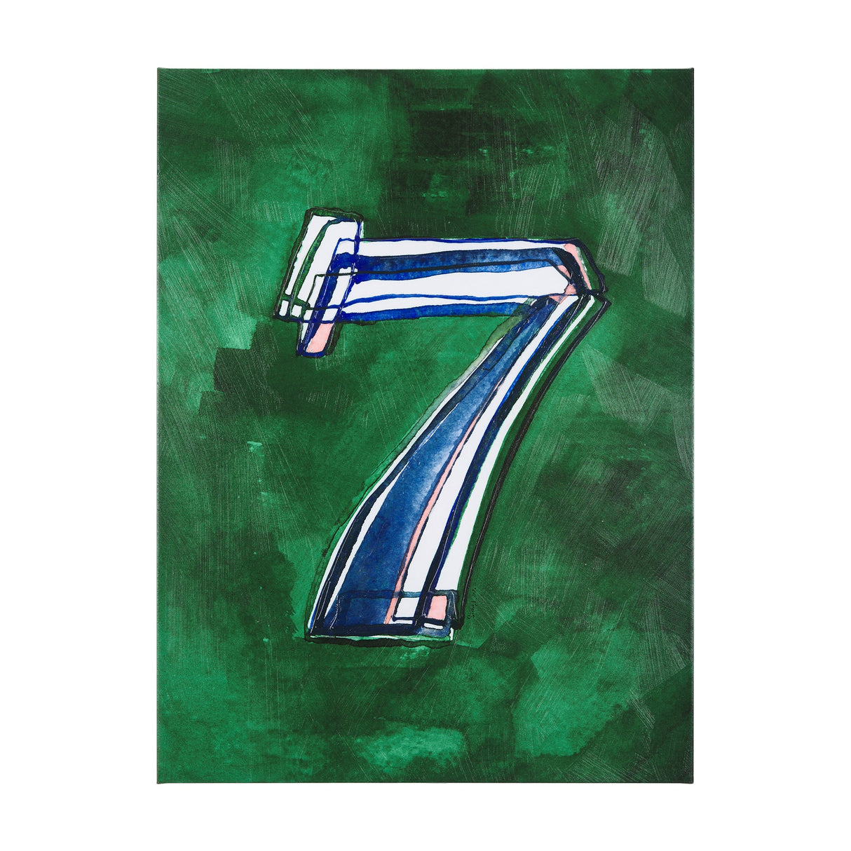 Numbers VII by Mercana Studio a Hand Embellished Textured Canvas by Mercana at Eve Furniture