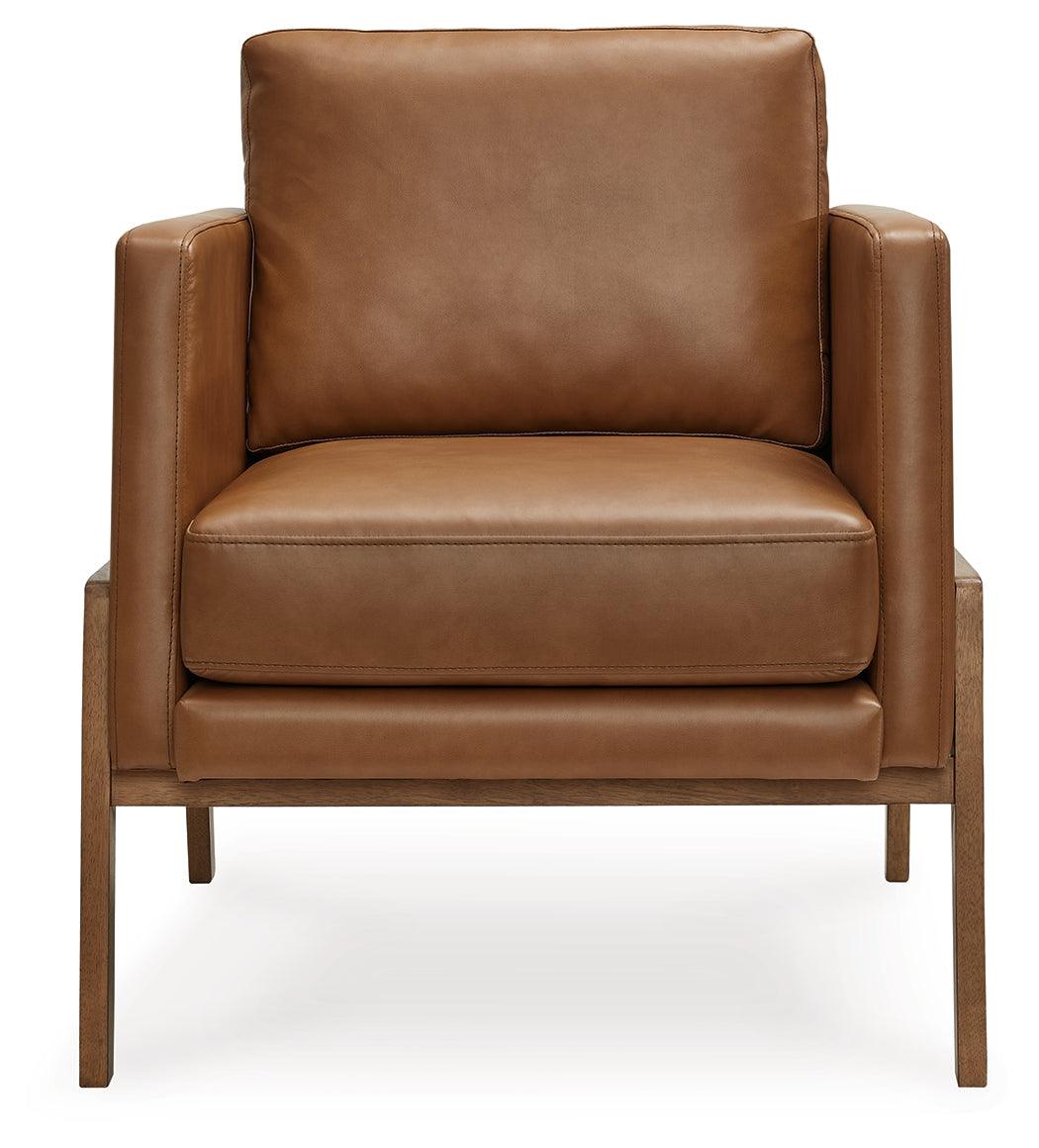 Numund Caramel Accent Chair by Ashley at Eve Furniture
