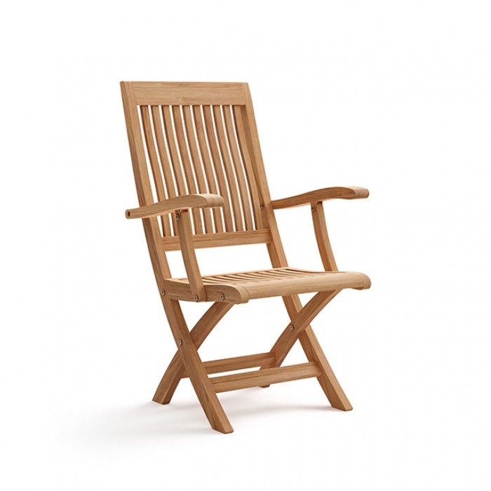Nusa Natural Folding Arm Chair by Furniture of America at Eve Furniture