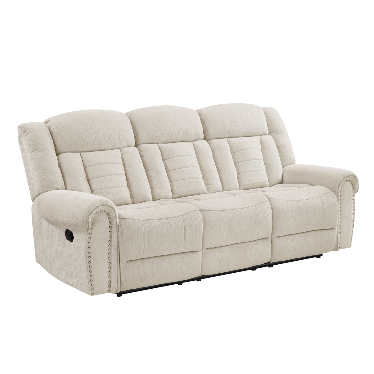 Nutmeg Beige Double Reclining Living Room Set by Homelegance at Eve Furniture