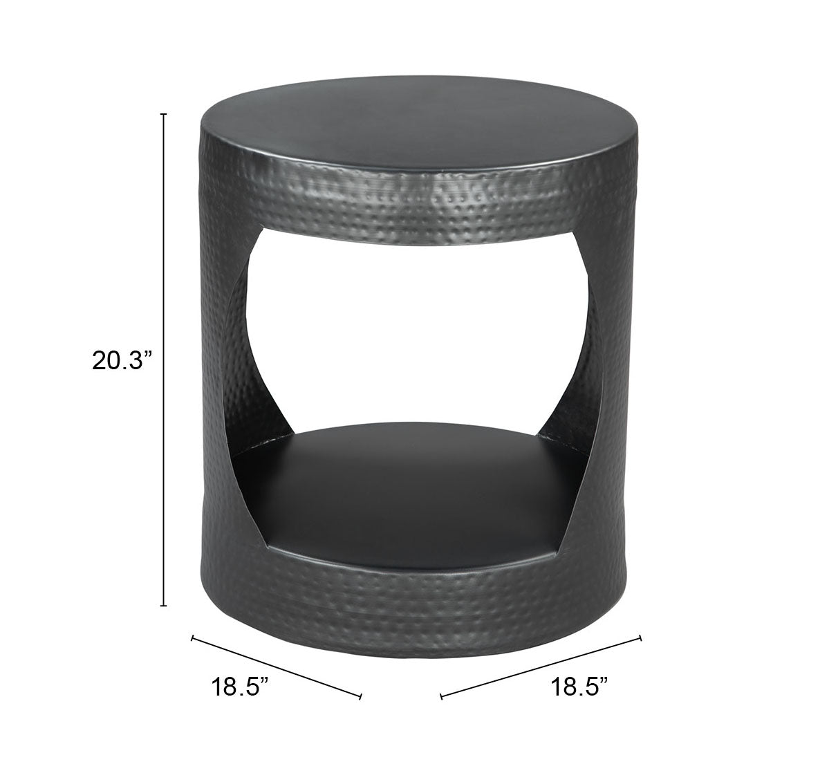 Nuuk Black Side Table by Zuomod at Eve Furniture