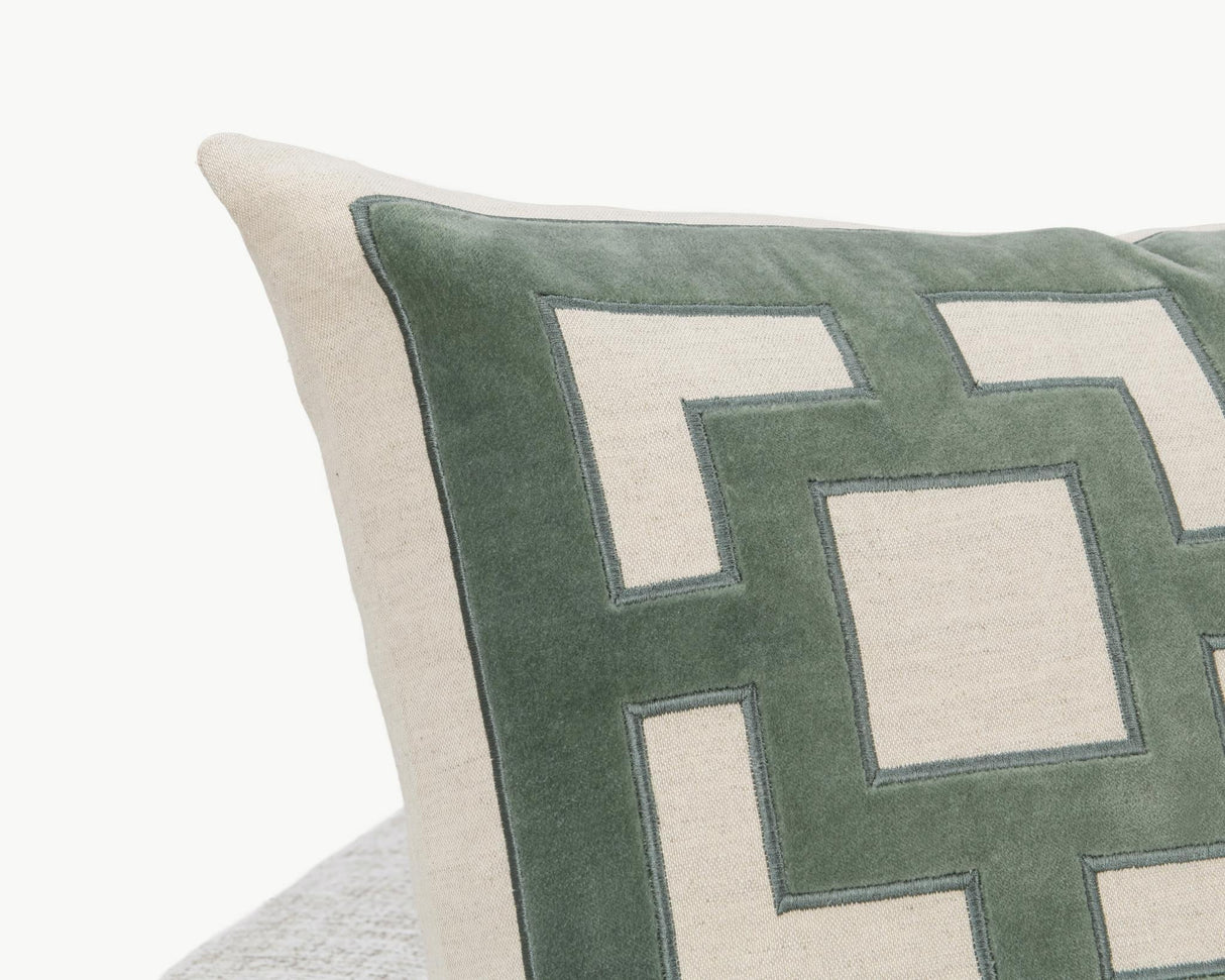 NV Corbin Jade Green 22x22 Throw Pillow (Set of 2) by Classic Home at Eve Furniture