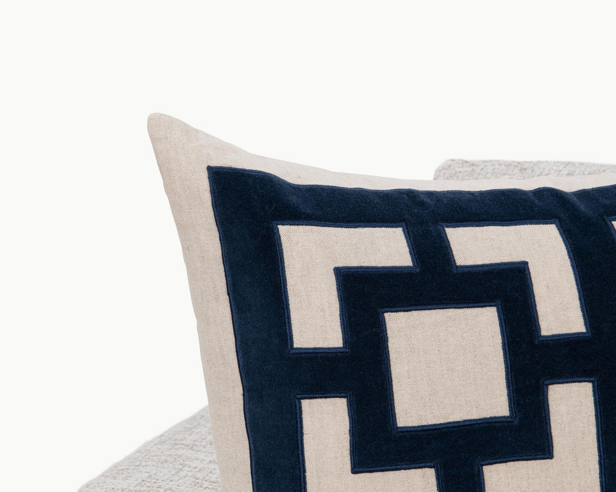 NV Corbin Navy Blue 22x22 Throw Pillow (Set of 2) by Classic Home at Eve Furniture