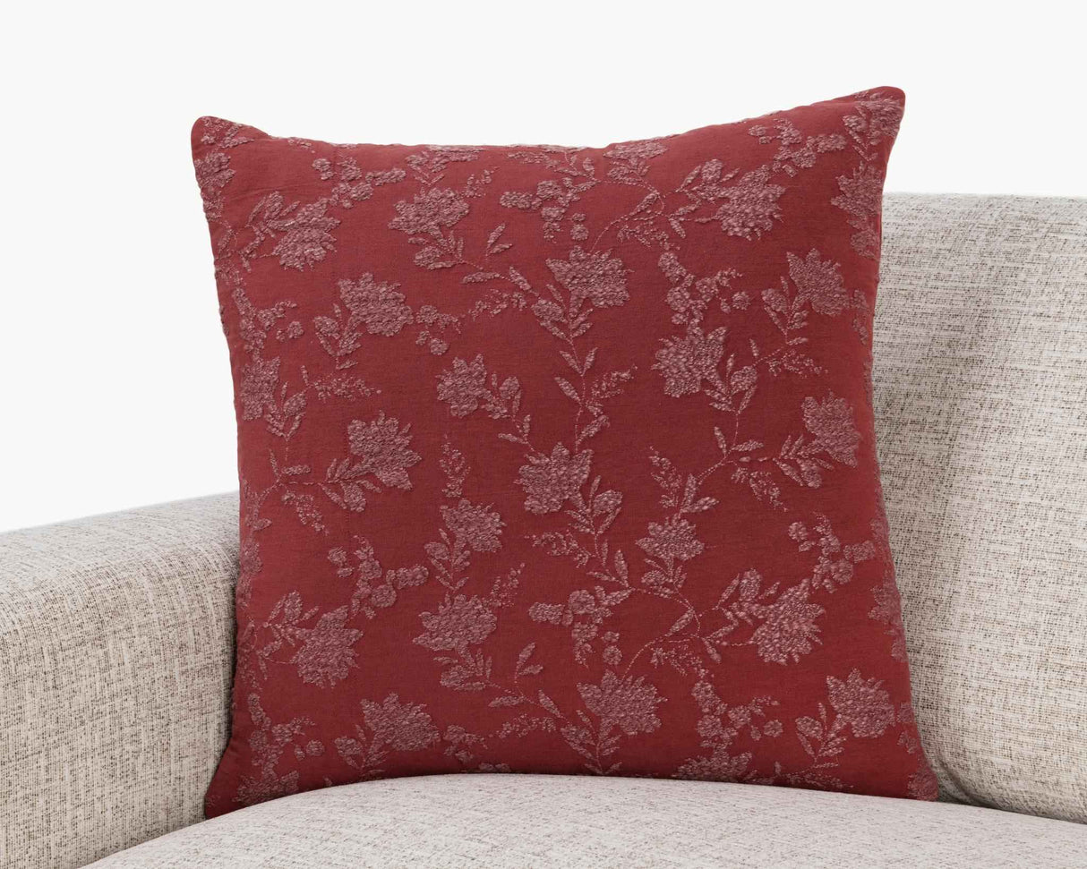 NV Rosecliff Burgundy Red Multiple Sizes 22x22 Throw Pillow (Set of 2) by Classic Home at Eve Furniture