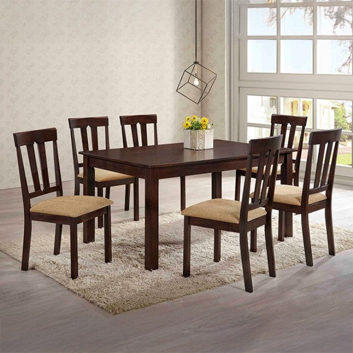 Topeka Brown Cherry 7-Piece Dining Room Set
