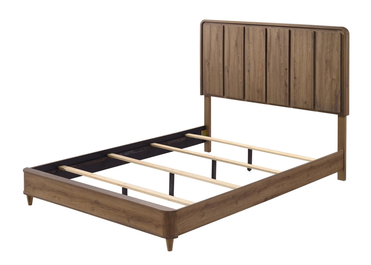 Nyomi Light Brown Queen Panel Bed by Crown Mark at Eve Furniture