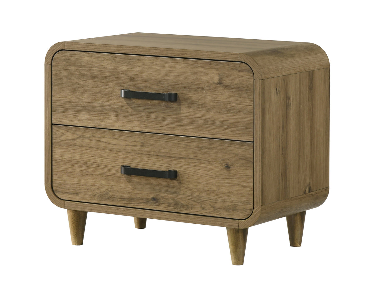 Nyomi White & Brown Upholstered Bedroom Set by Crown Mark at Eve Furniture