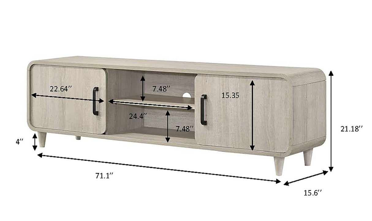 Nyomi White TV Stand by Crown Mark at Eve Furniture