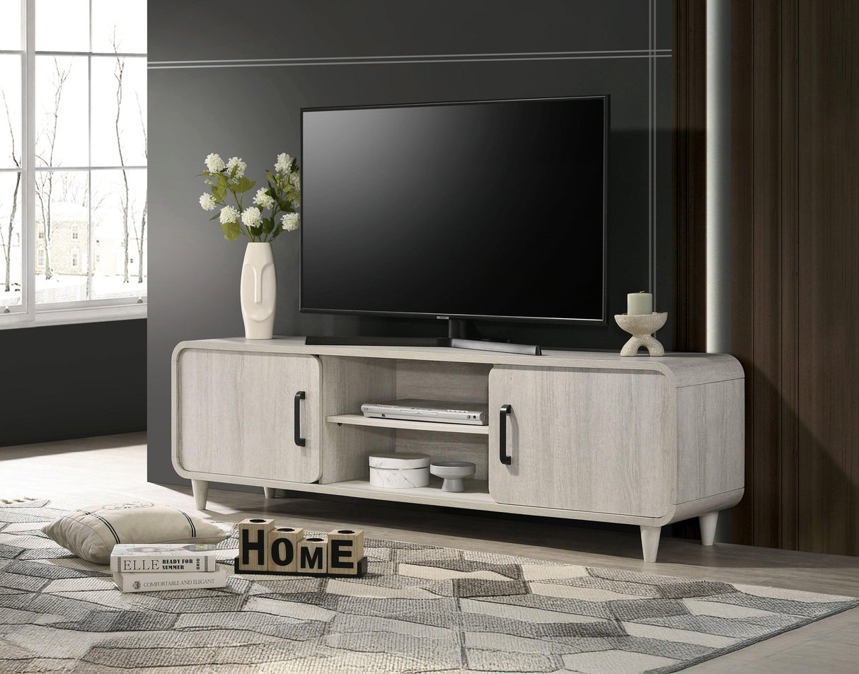Nyomi White TV Stand by Crown Mark at Eve Furniture