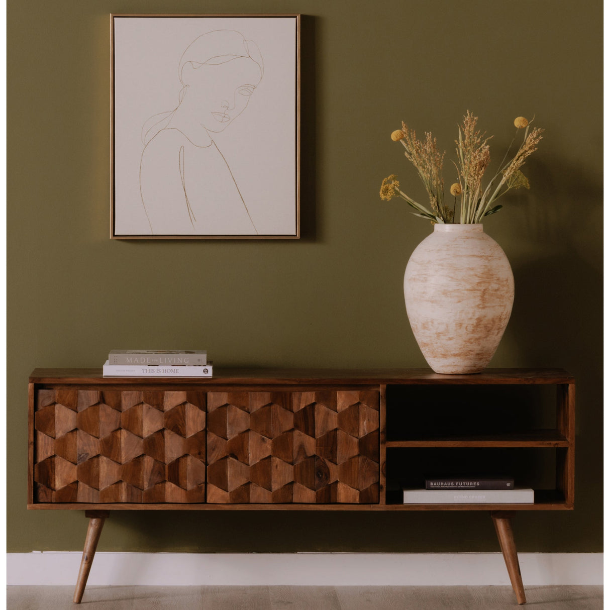 O2 Natural TV Cabinet by Moe's Home at Eve Furniture