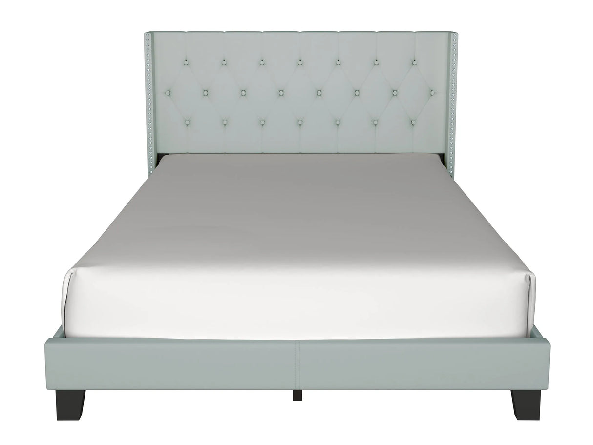 Oak Light Blue Platform Twin Bed by Happy Homes at Eve Furniture