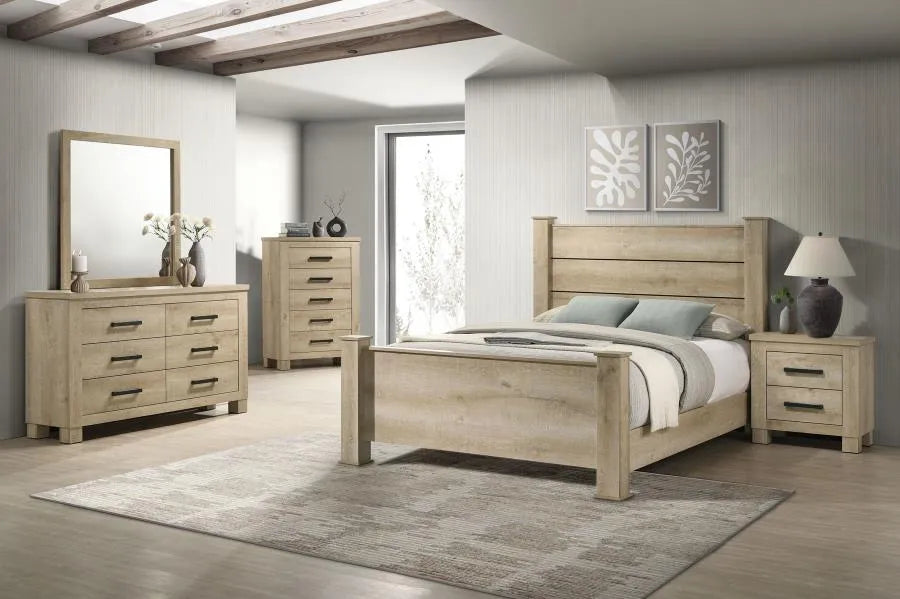 Oakglen Weathered Oak 5-piece Queen Bedroom Set by Coaster at Eve Furniture