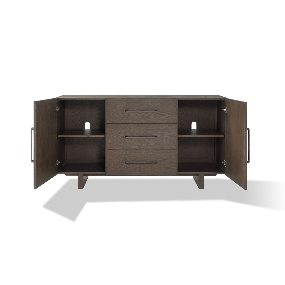 Oakland Three-Drawer Sideboard in Brunette by Modus Furniture at Eve Furniture