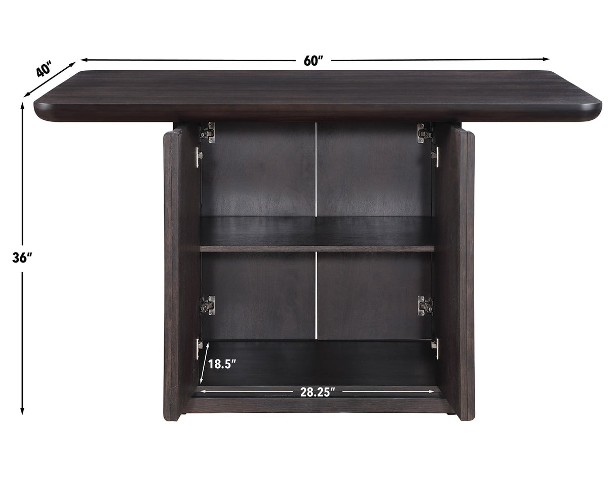 Oakley Charcoal Brown Counter Height Dining Set by Steve Silver at Eve Furniture
