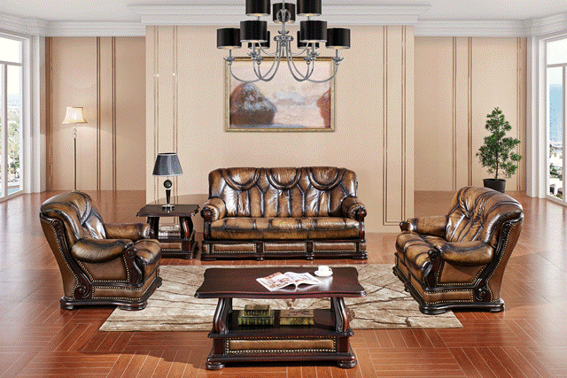 Oakman Sofa and Loveseat by ESF Furniture at Eve Furniture