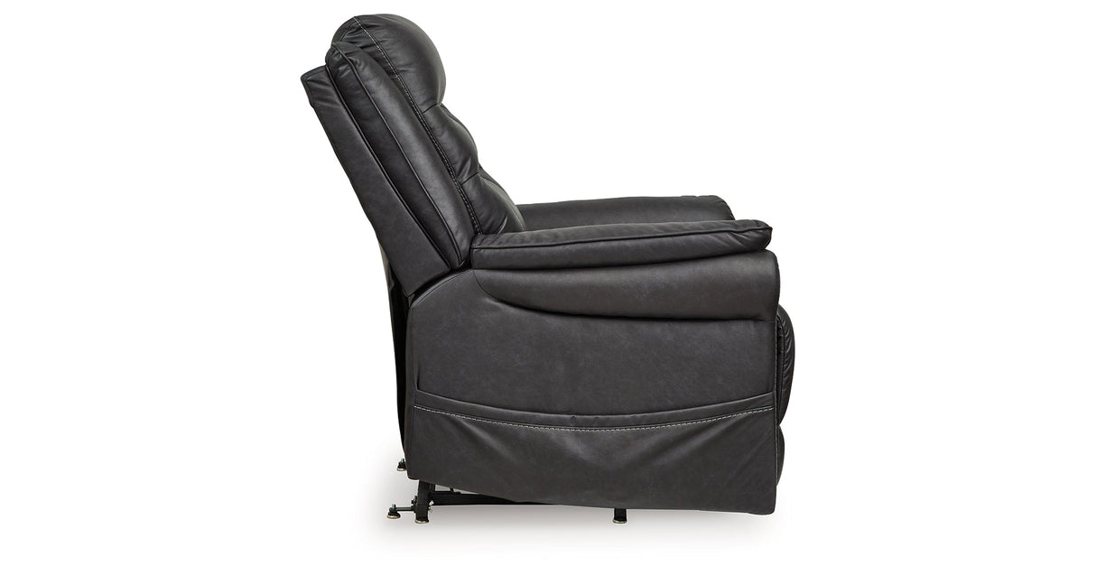 Oatman Carbon Power Lift Recliner by ASHLEY FURNITURE at Eve Furniture