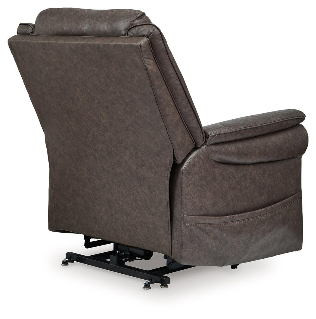 Oatman Umber Power Lift Recliner by Ashley at Eve Furniture