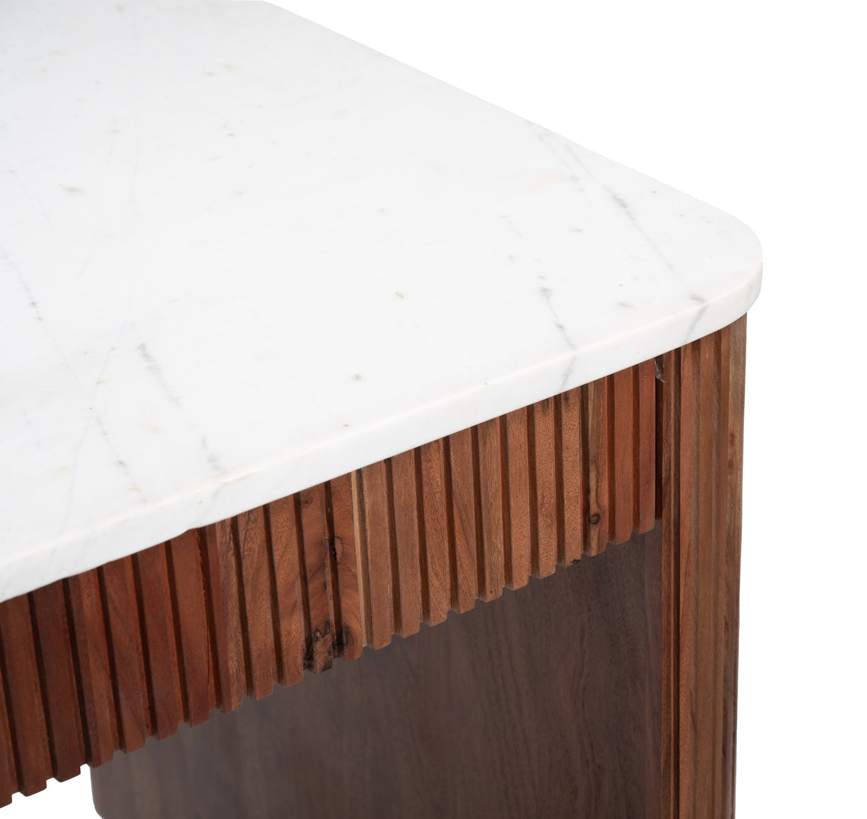 Obeah White & Walnut Desk by Zuomod at Eve Furniture