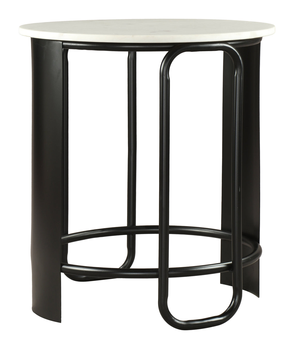 Obel White & Black Side Table by Zuomod at Eve Furniture