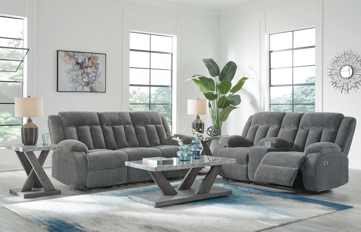 Observation Steel Power Reclining Living Room Set by Ashley at Eve Furniture