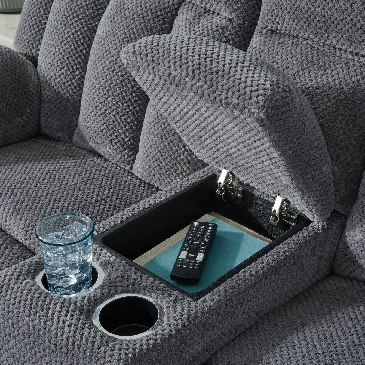 Observation Steel Power Reclining Sofa and Loveseat by Ashley at Eve Furniture