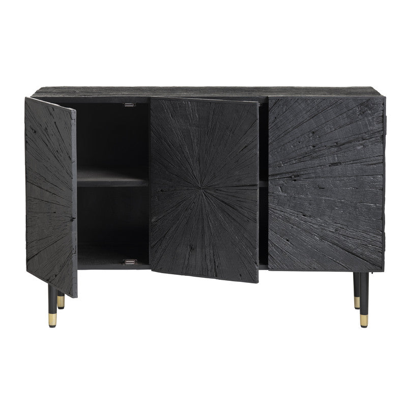 Obsidian Black Three-Door Sideboard by Crestview at Eve Furniture