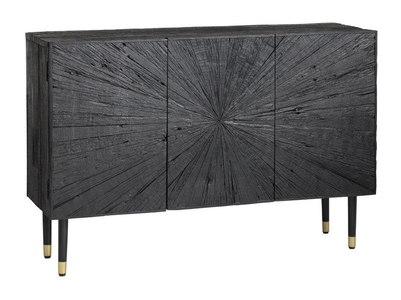 Obsidian Black Three-Door Sideboard by Crestview at Eve Furniture