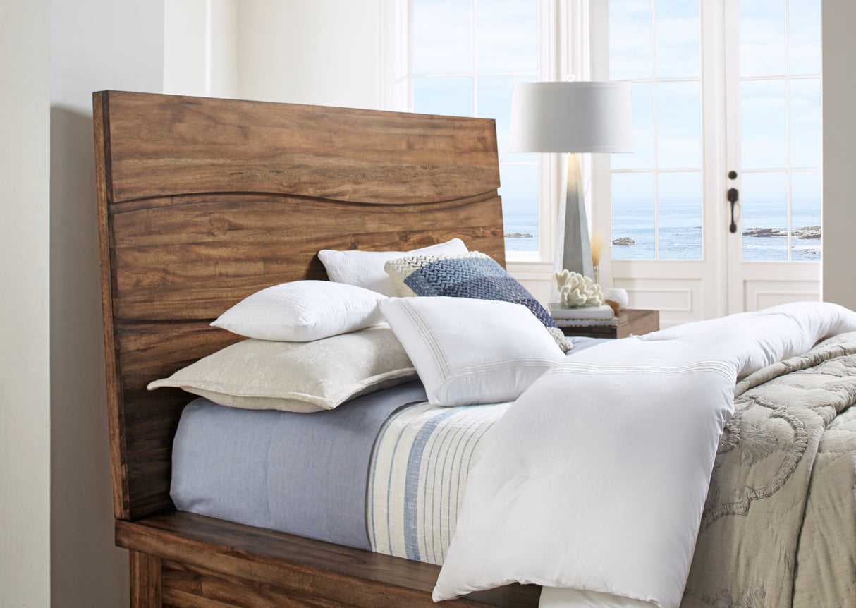 Ocean Solid Wood Queen Platform Bed in Natural Sengon by Modus Furniture at Eve Furniture