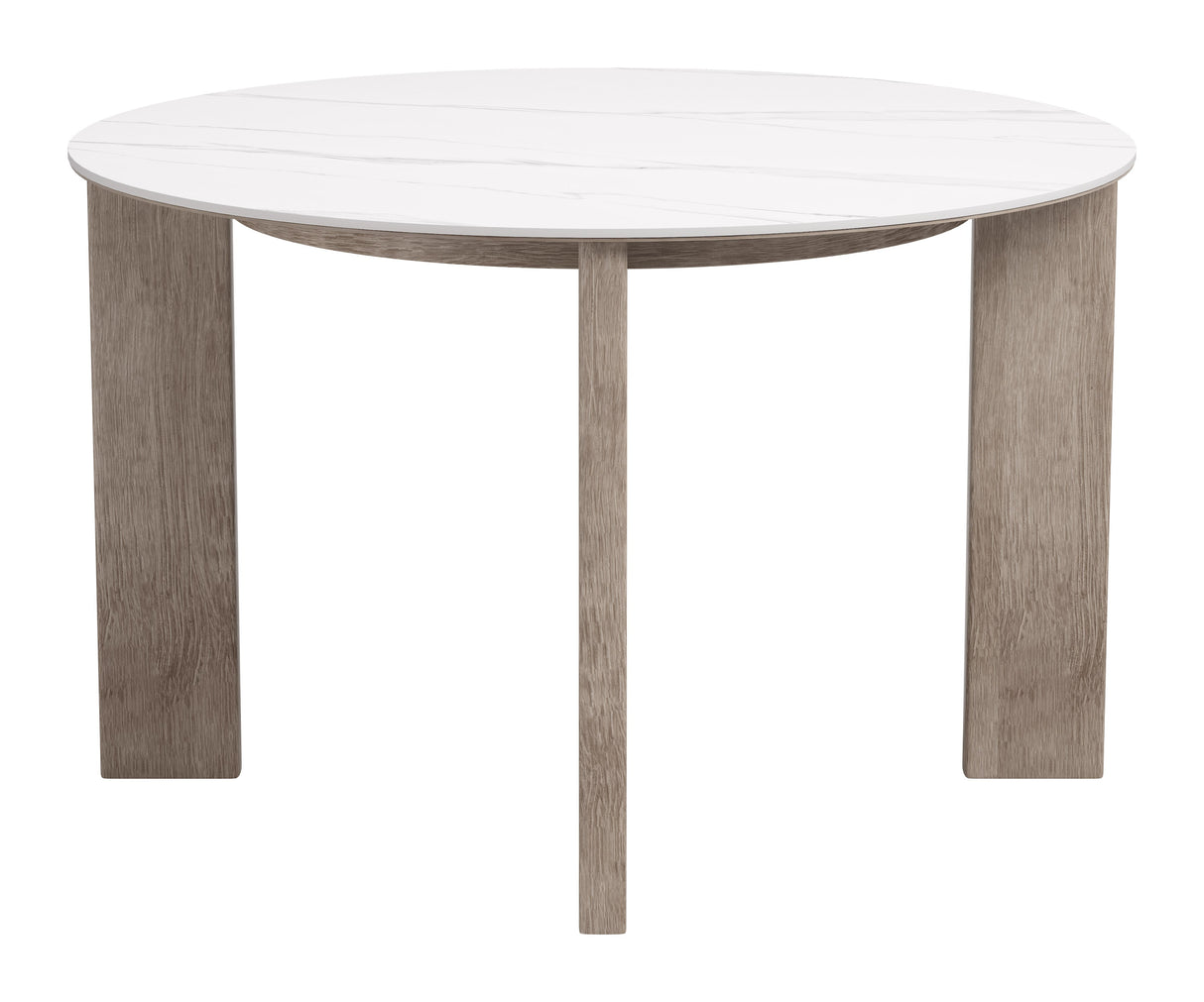 Oceanveil White Outdoor Round Dining Table by Zuomod at Eve Furniture