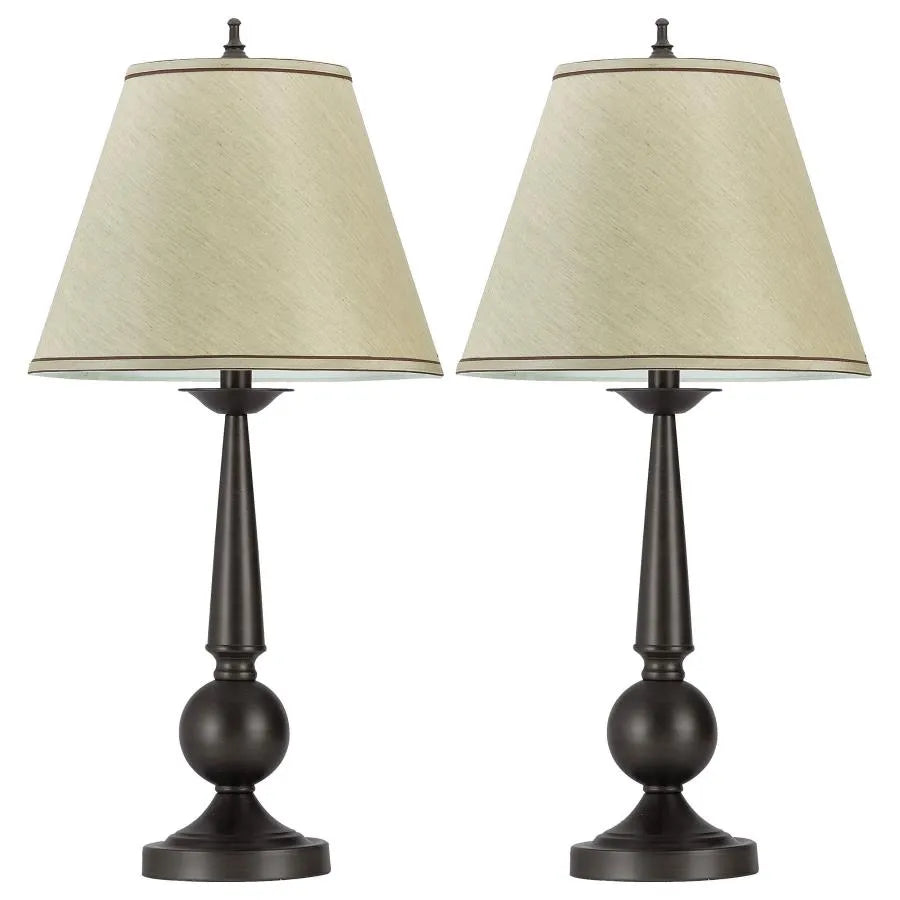 Ochanko Bronze/Beige Cone shade Table Lamps (Set of 2) by Coaster at Eve Furniture